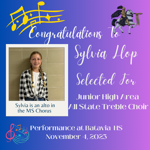 JR High ARea All STate Sylvia Llop