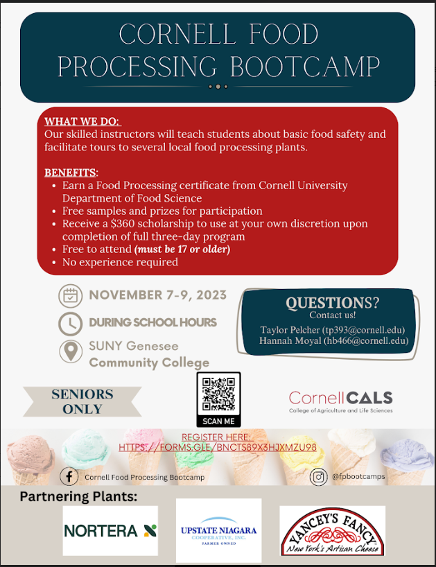 Cornell Food Processing Bootcamp